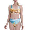 thumbnail image 2 of Picia Beach Starfish Shell Women's High Waisted Bikini Scoop Neck Swimsuit Two Pieces Bathing Suit-Large, 2 of 8