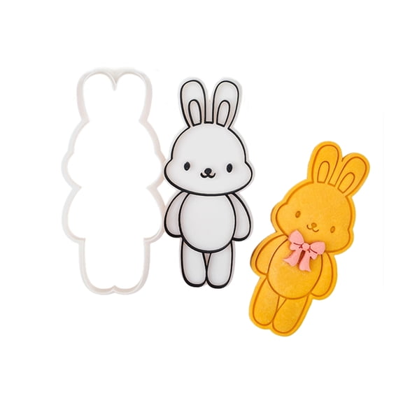 Cartoon Cookie Stamp Fondant Pastry Molds Plastic Cookie Cutter