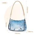 thumbnail image 3 of Deers Snow Trees BlueWomen Small Shoulder Bag Crossbody Tote Hobo Bags Purse Clutch Handbags with Chain Strap for Women, 3 of 7