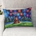 thumbnail image 2 of Happy New Year Rhodesian Ridgeback Family Cheer Winter Midnight Firework Quilt Pillowcase Ridgebacks Dog Lover Gifts Throw Pillow Cover Bed Home Decor - 02025, 2 of 5