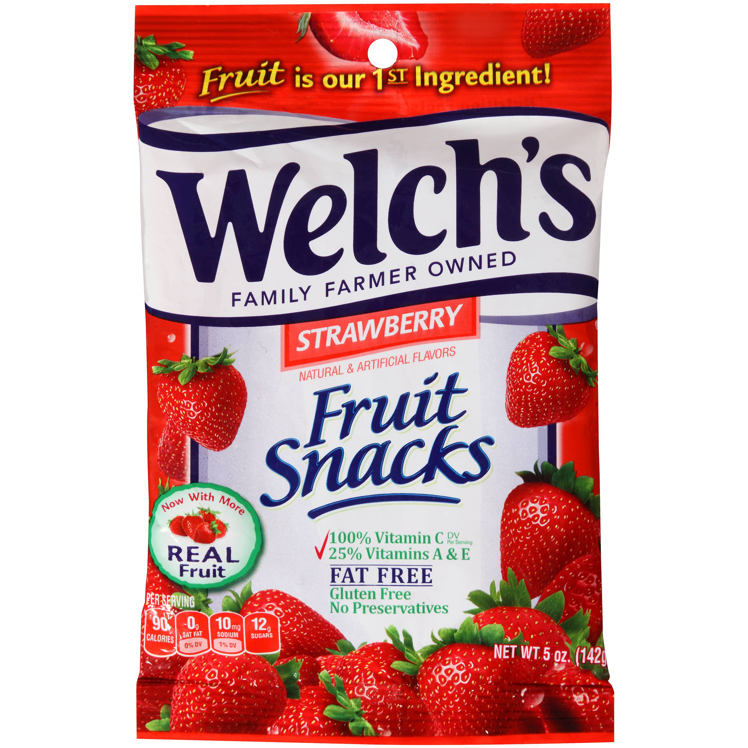 Welchs Strawberry Fruit Snacks 5 Ounce Pack Of 12 Walmart Com