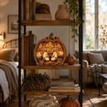 thumbnail image 6 of YAMB 2D Layered Wooden Pumpkin Ghost Ornament, Dimensional Cutout Tabletop Decor with Detachable Stand, Cute Spooky Style Decoration with Ghost & Black Cat Scene for Bedroom Home Display, 6 of 8