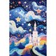 thumbnail image 5 of Pintura de diamante 5D DIY taladro cuadrado completo Wdftyju estrella castillo decoración del hogar arte 45x65cm, 5 of 9