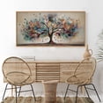 thumbnail image 6 of TOARTi Tree of Life Framed Canvas Wall Art Abstract Bird with Colorful Leaves Painting Nature Big Tree Decor for Living Room Bedroom Office 20x40 Inch, 6 of 11
