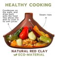 thumbnail image 4 of STPgoods Handmade Red Clay Tajine Pot for Cooking with Lid Engobe Décor 3.2 Qt (3 L) Tajine Stoneware Cooking Pot, 4 of 9