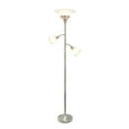 thumbnail image 3 of Mod Lighting and Decor 71" Silver Torchiere Floor Lamp with Two Reading Lights, 3 of 9