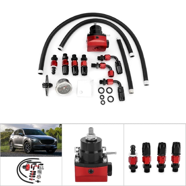Fuel Pressure Gauge, Fuel Pressure Regulator Kit Rustproof Reliable Easy Installation For Car Accessories