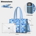 thumbnail image 5 of Teacher Tote Bag,Blue Dog Paw Footprint Teacher Utility Tote Bag,Large Work Tote Bags for Women with Multiple Pockets,Top Zipper Closure,13.8x10.6x6.7 Inch, 5 of 5