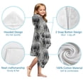 thumbnail image 7 of Gray Highland Cow Group Pattern Hooded Bath Towel，50"x30" for Ages 3 To 12 Kids, Quick Dry Lightweight Soft Microfiber Hood Beach Towel Cover Up for Kids, 7 of 7