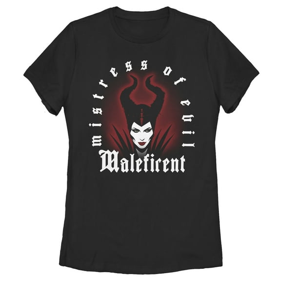 Women's Maleficent: Mistress of All Evil Airbrush Silhouette Graphic Tee Black Small