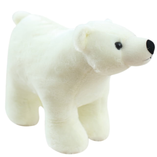 Muñeca de peluche con dibujos animados de osos polares, peluche suave, 25 cm