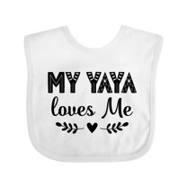 Inktastic My Yaya Loves Me Grandchild Girls Baby Bib