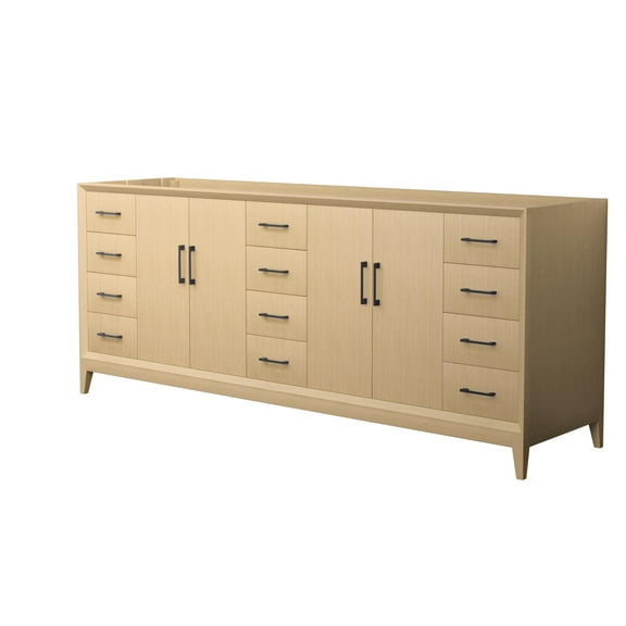 Wyndham Collection Wch7575-84D-Cxsxx-Mxx Janna 84" Double Free Standing Vanity Cabinet