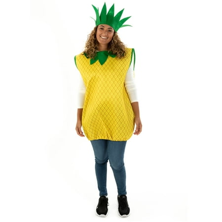 Hauntlook Fine Pineapple Costume, One-size | Adult Funny Food Fruit Halloween Costume