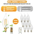 thumbnail image 2 of Bombillas LED GoBright, regulables, E12, tipo candelabro, 4 W, 460 lm, 2 of 7
