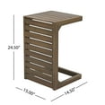 thumbnail image 3 of Kynora Modern C-Shape Accent End Table, Acacia Wood, Grey, 3 of 8