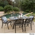 thumbnail image 2 of Noble House Alfresco 7 Piece Outdoor Aluminum Dining Set in Bronze, 2 of 36