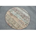 thumbnail image 4 of Round Rug, Turkish Rug, 4.2x4.2 ft, Oushak Rug, Circle Rug, Organic Rug, Handmade Rug, Patchwork Rug,Oriental Rug, Vintage Wool Rug, 6465, 4 of 10