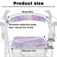 thumbnail image 6 of HELLHERO Marble Patterns Rollator Walker Seat Back Cover Seat and Backrest Covers Stain Proof Waterproof Comfortable for Seniors Men Women(Pink, purple and white), 6 of 7