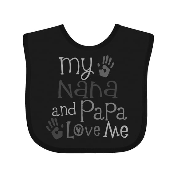 Inktastic My Nana and Papa Love Me Boys or Girls Baby Bib
