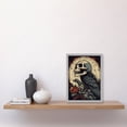 thumbnail image 2 of Raven Human Skull Old School USA Tattoo Ink Body Rockabilly Americana 50s Artwork Framed Wall Art Print A4, 2 of 4
