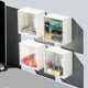 thumbnail image 3 of Montado en la pared de almacenamiento de almacenamiento de pared abatible pequeño hogar objeto transparente Productos de baño, 3 of 8
