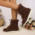 thumbnail image 6 of Coffee Women'S Cozy Boots With Round Toe And Fleece Lining For Easy Wear And Warmth In Various Occasions, 6 of 9