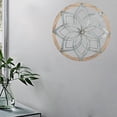 thumbnail image 6 of Round Wall Art - Metal Decorative Wall Medallions, Creative Home Art Wall Sculpture Decor, Metal Wooden Crafts Decor Gift for Home, 6 of 6