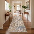 thumbnail image 5 of KUETH 2x3 Natural Style Entryway Rug, Machine Washable Soft Low Pile Non Slip Backing Rug, OCHRE BLOOM Accent Rug, 5 of 5
