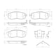 thumbnail image 2 of Balatas Ceramicas Nissan Sentra 2000 al 2001 2.0L L4 Delanteras BREMBO, 2 of 5