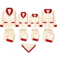 thumbnail image 2 of Harpily Christmas Family Pajamas Matching Sets Long Sleeve Button Down Shirts Soft Satin Sleepwear for Family Holiday Nightwear, 2 of 7