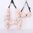 thumbnail image 3 of 1 juego de almohada de viaje en forma de H para el cuello y la cabeza para niños y adultos, con bonito soporte para el cuello y la cabeza para dormir en el coche, para seguridad del asiento del coche,, 3 of 5