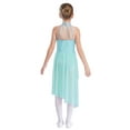 thumbnail image 4 of YiZYiF Lyrical Dance Dress for Girls Sleeveless Flower Applique Tulle Overlay Skirt Leotard Ballerina Costume Light Blue 16, 4 of 7