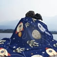 thumbnail image 3 of Astronauts Dark Blue Rocket Ship Space Stars Throw Blanket Flannel Microfiber Luxury Warm Soft Cozy Blanket for Couch, Car, Bed Sofa Dorm Water Beds Gift Small 50x40In (Throw) Kids, 3 of 6