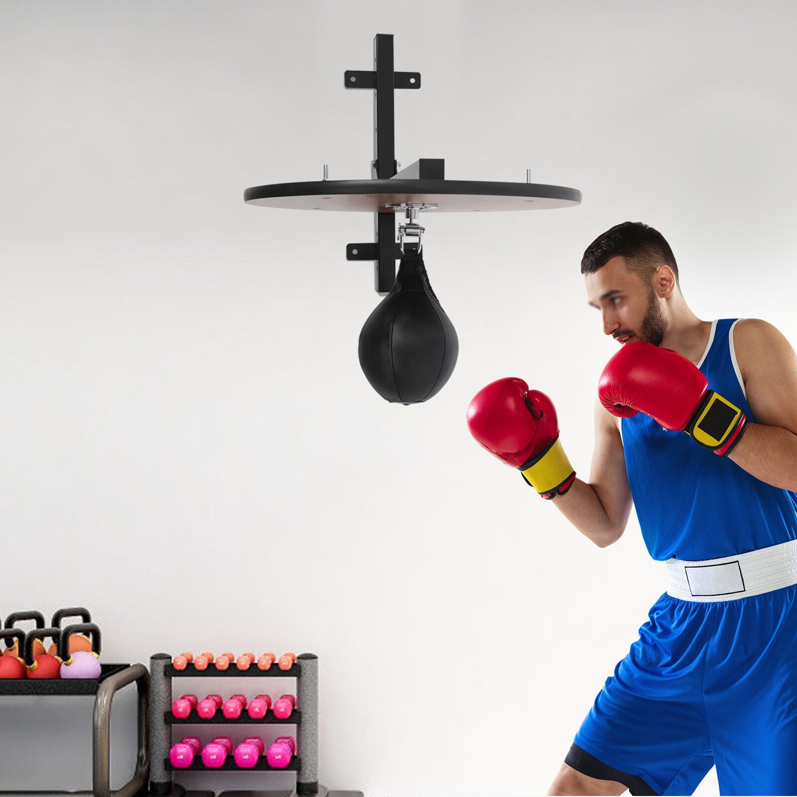 Speed Bag Platform Kit,  Heavy Duty Boxing Training Equipment with Punching Ball