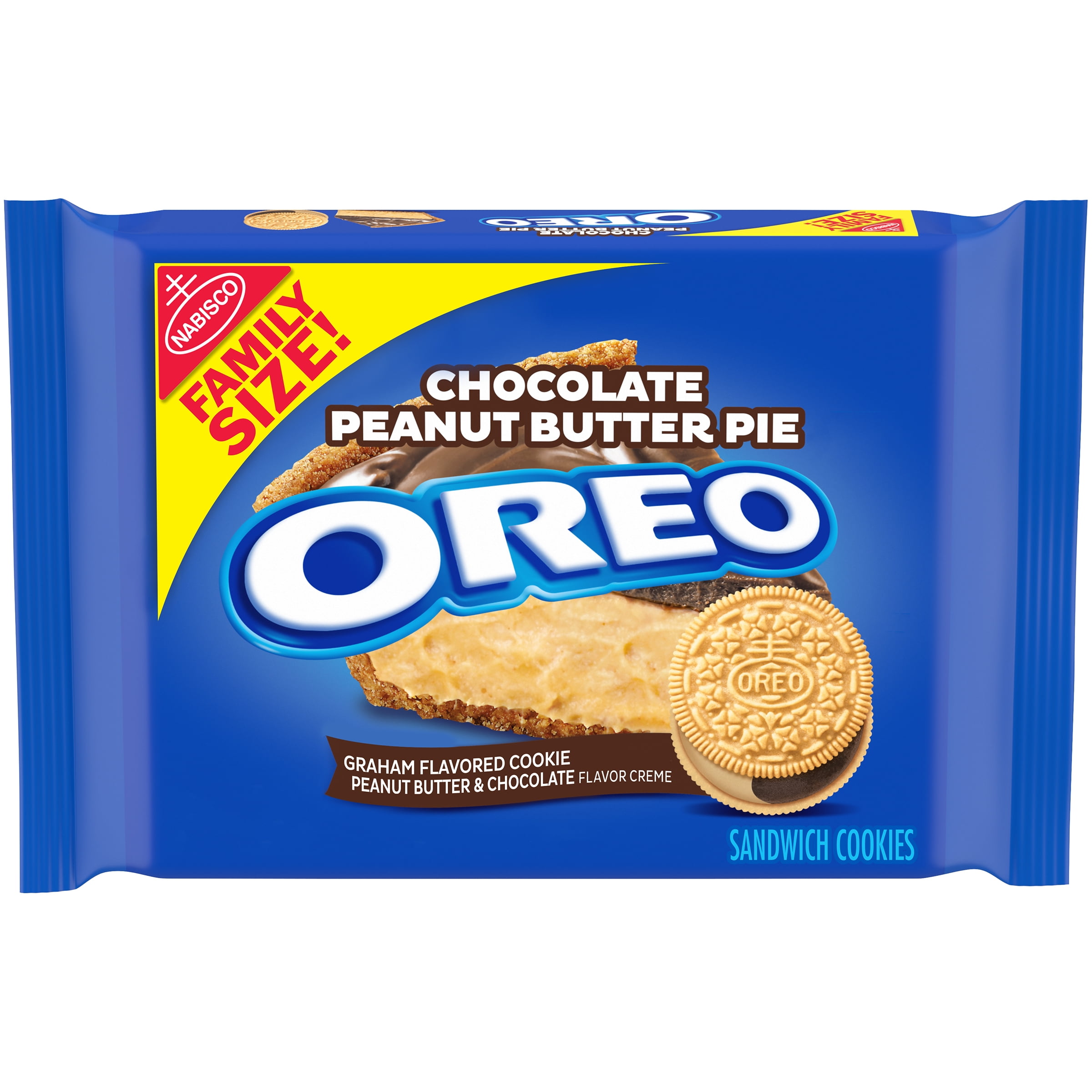 OREO Chocolate Peanut Butter Pie Sandwich Cookies 1 Resealable Family