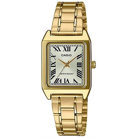 Casio Women’s Gold Analog Watch with Roman Numerals Steel Bracelet -