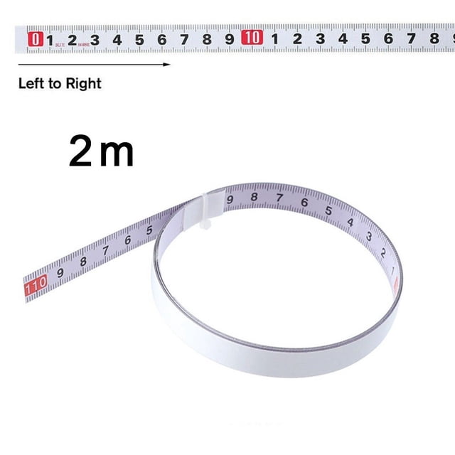 Miter Saw Track Tape Measure Adhesive Steel Backing Metric Ruler 2M