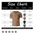 thumbnail image 3 of Casual Henley Shirts for Men Short Sleeve Pocket Tee V Neck Top Summer Breathable Lightweight Comfort Fit Out Active Wear White L, 3 of 5