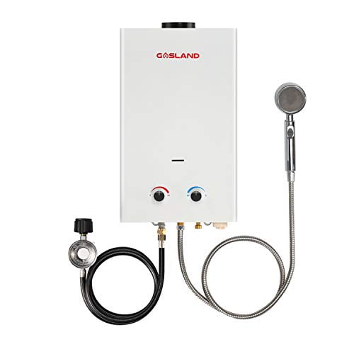 Tankless Water Heater, GASLAND Outdoors Propane Water Heater 10L BS264  2.64GPM, Instant Hot Water Heater for Cabin, Camp Water Heater for RV,  Overheating Protection, Easy to Install, White | Walmart Canada