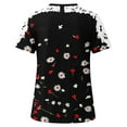 thumbnail image 5 of Hvot&aat Womens Cute T-Shirt Round Neck Short Sleeve Lace Crochet Blouses Wildflower Graphic Tees Spring/Summer Clothing, 5 of 6