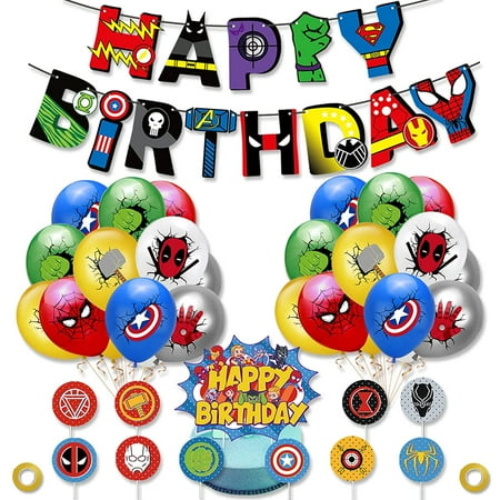 Superhero Birthday Party Supplies, Superhero Theme Party Decorations