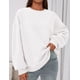 thumbnail image 2 of Sudadera Oversize de Cuello Redondo para Mujer PRETTYGARDEN Blanca 2XL, 2 of 6