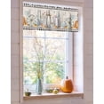thumbnail image 4 of Valances for Windows Thanksgiving Fall Pumpkin Black White Buffalo Plaid Rod Pocket Cafe Window Treatments Valance Curtains for Kitchen Bathroom Laundry Basement Windows 56"x16", 4 of 6