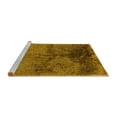 thumbnail image 2 of Ahgly Company Machine Washable Indoor Square Oriental Yellow Industrial Area Rugs, 7' Square, 2 of 4