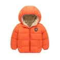 thumbnail image 2 of TQWQT Toddler Infant Kids Baby Boy Girl Bear Hooded Coat Winter Thick Jacket Winter Outwear Vermilion 12-18 Months, 2 of 6