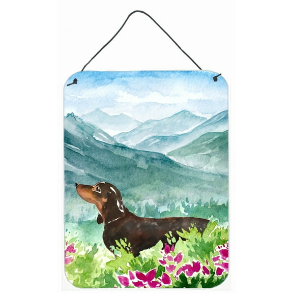 Mountian Flowers Dachshund Wall or Door Hanging Prints