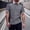 #Gray, variant on DPTALR Men's Solid Color Casual Fashion Lapel Short Sleeve Shirt,Army Green,Big and Tall Men XL