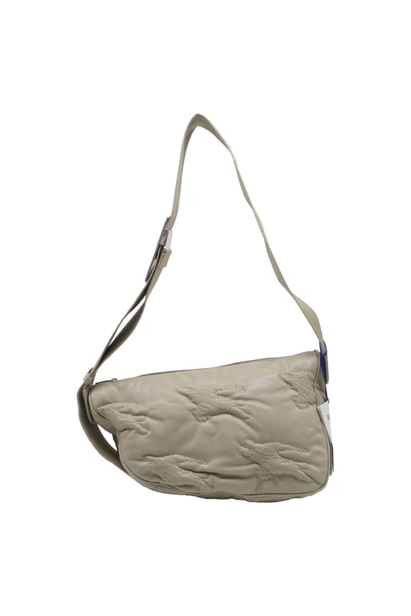 Pre-Owned Burberry Medium Shield Shoulder Bag in Green Leather