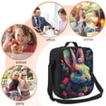 thumbnail image 5 of Picia Colorful Patterned Rabbit Lunch box Lunch bag for men women Large capacity Lunchbox Reusable Lunch bags Insulated Lunch bag Lunch box cooler, 5 of 9